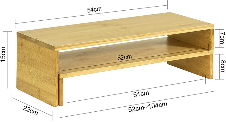 SoBuy BBF07-N Design Monitorerhöhung für 2 Monitore Monitorständer Bildschirmständer Notebookständer