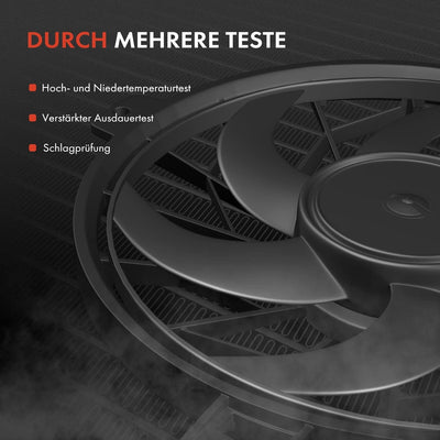 Frankberg Lüfter Motorkühlung Kühlerlüfter 345mm Kompatibel mit A3 8L1 1.6L-1.9L 1996-2003 Fabia II