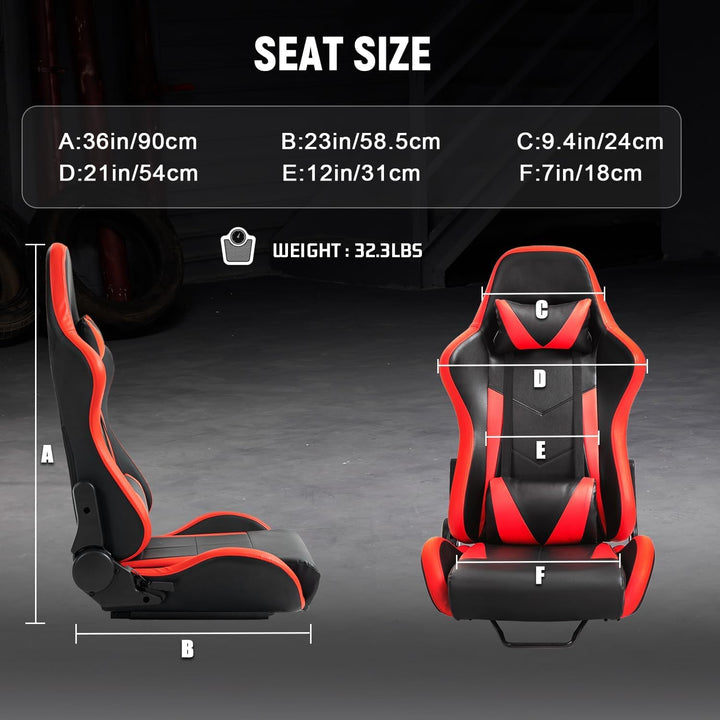 Dardoo Racing Gaming Bucket Seat mit verstellbaren Doppel Slide Adapt Racing Simulator Cockpit Drivi