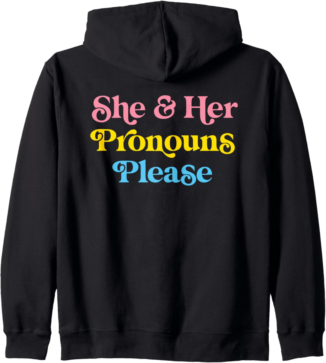 She & Her Pronouns Please Pansexual LGBTQIA Pan Pride Flag Kapuzenjacke