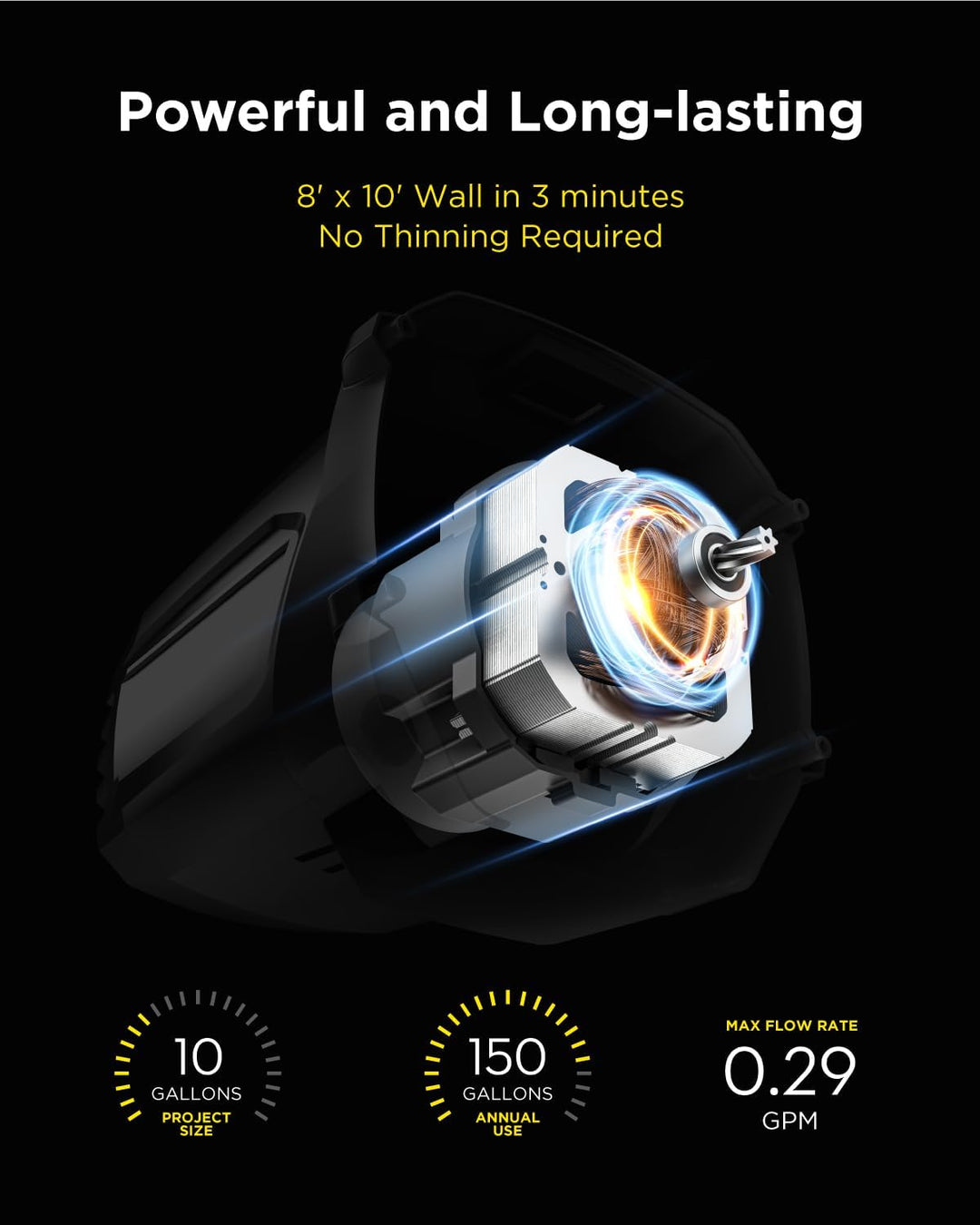 InoKraft MaXpray M1 Airless Farbspritzgerät, Version 2024 EU, hocheffizient, verdünnungsfrei, minima