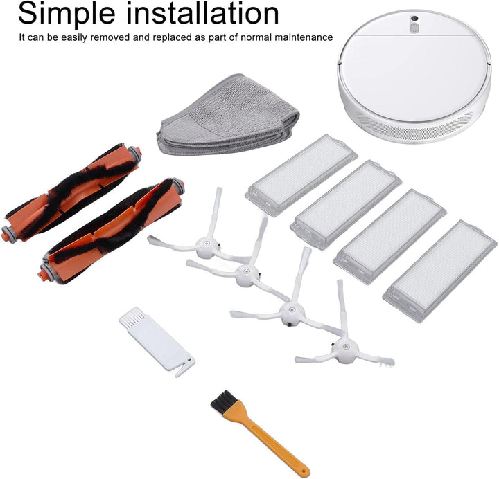 Tnfeeon Ersatz-Filter-Wischbürsten-Set für Staubsauger-Aufsätze für Mi Robot Vacuum Mop 2 Lite 2 Pro