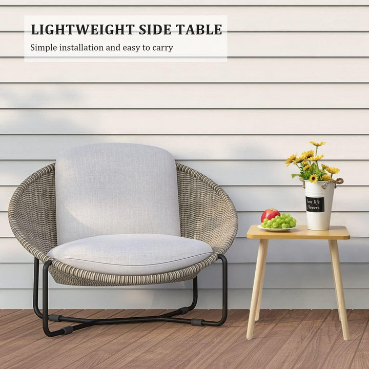 Beistelltisch, moderner Beistelltisch, Holz klein für Wohnzimmer, Schlafzimmer und Balkon, rechtecki