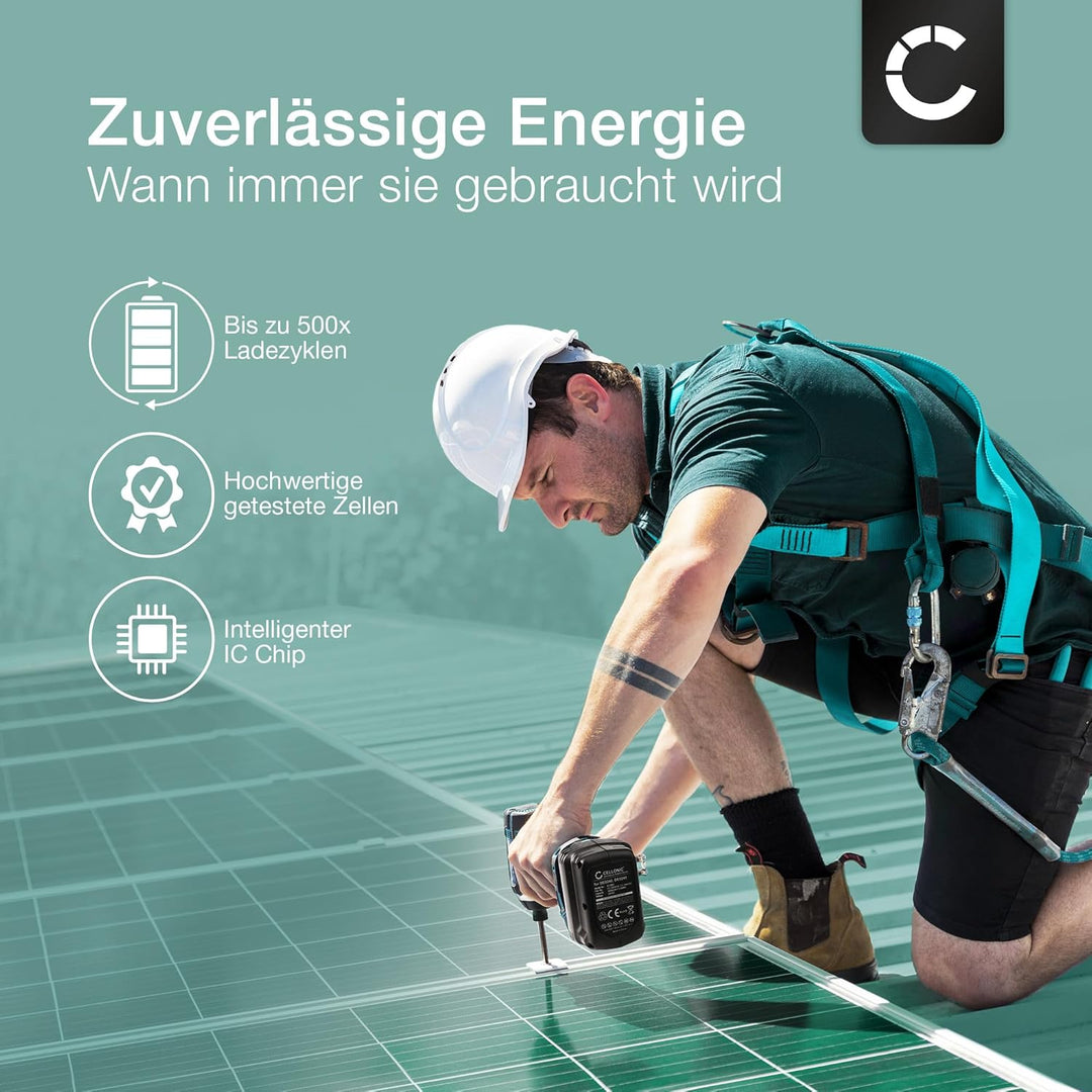 CELLONIC® Ersatz Akku für FESTOOL CCD 12FX,CCD12,CDD12, CDD12 ES, CDD 12 ES-C Ersatzakku BP 12 C, BP