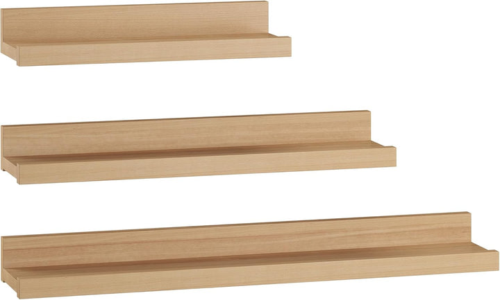 Erst-Holz Bucheablage Regal Fotoleiste für Bilder Bücher und Deko in DREI verschiedenen Längen V-90.