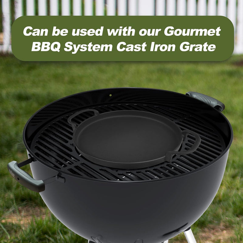 Onlyfire Runde Gusseisen-Pfanne Ø 30,5 cm für Weber Gourmet BBQ System 7421 | Ersatzteile für Weber