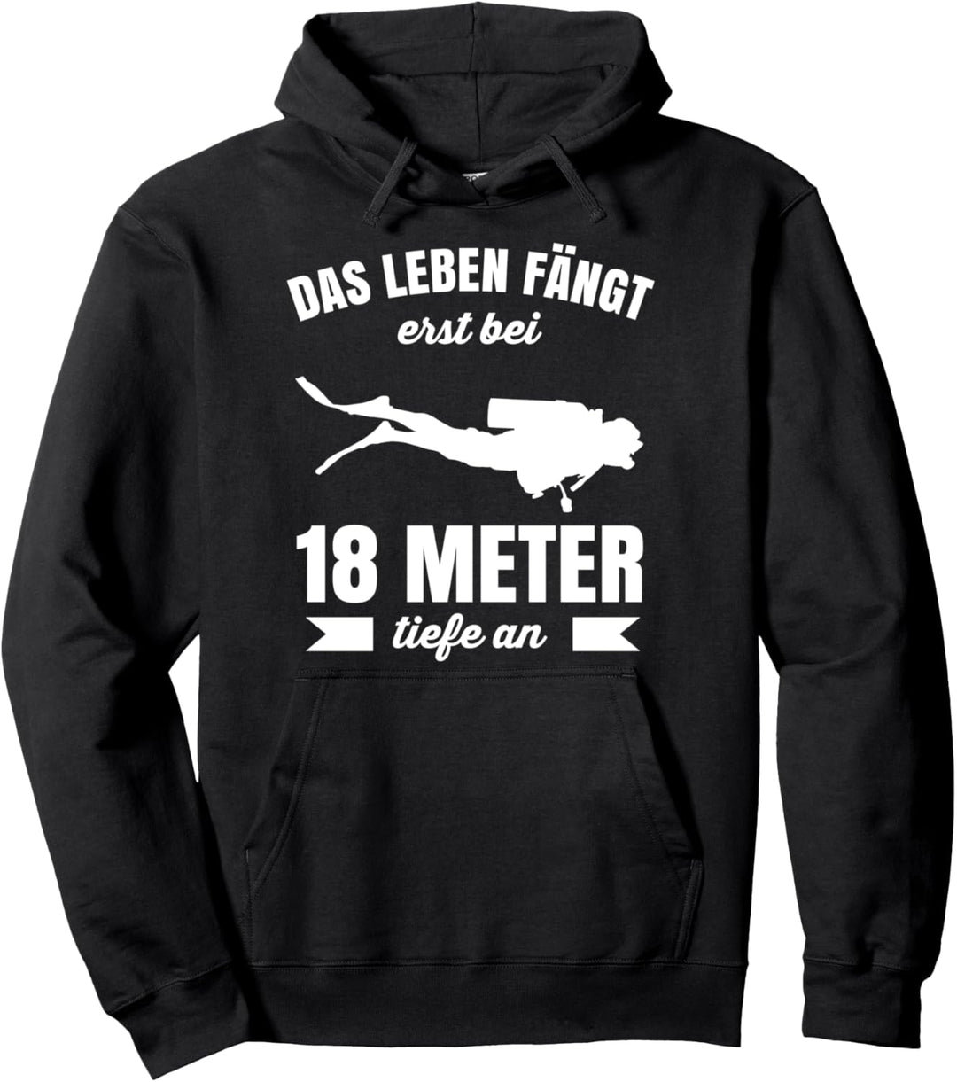 Taucher Geschenk für Herren Apnoe Schnorchel Zubehör Pullover Hoodie