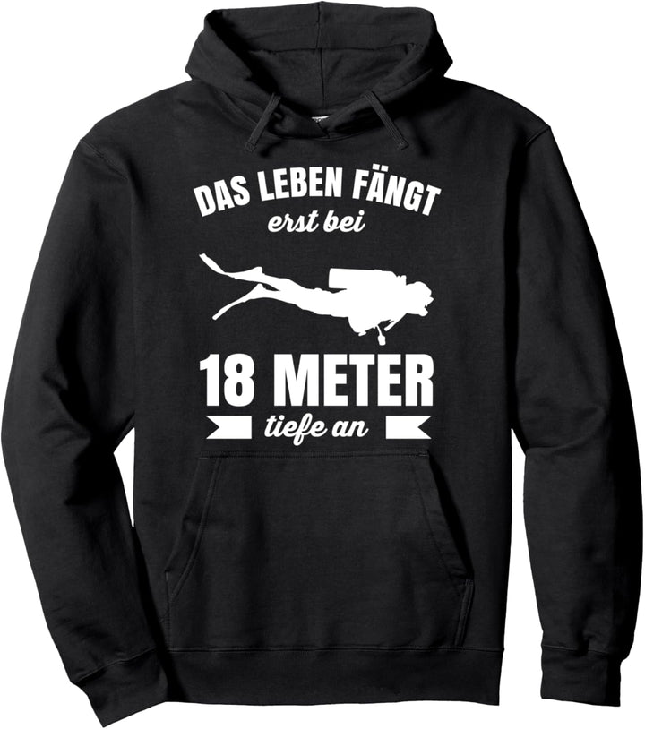 Taucher Geschenk für Herren Apnoe Schnorchel Zubehör Pullover Hoodie