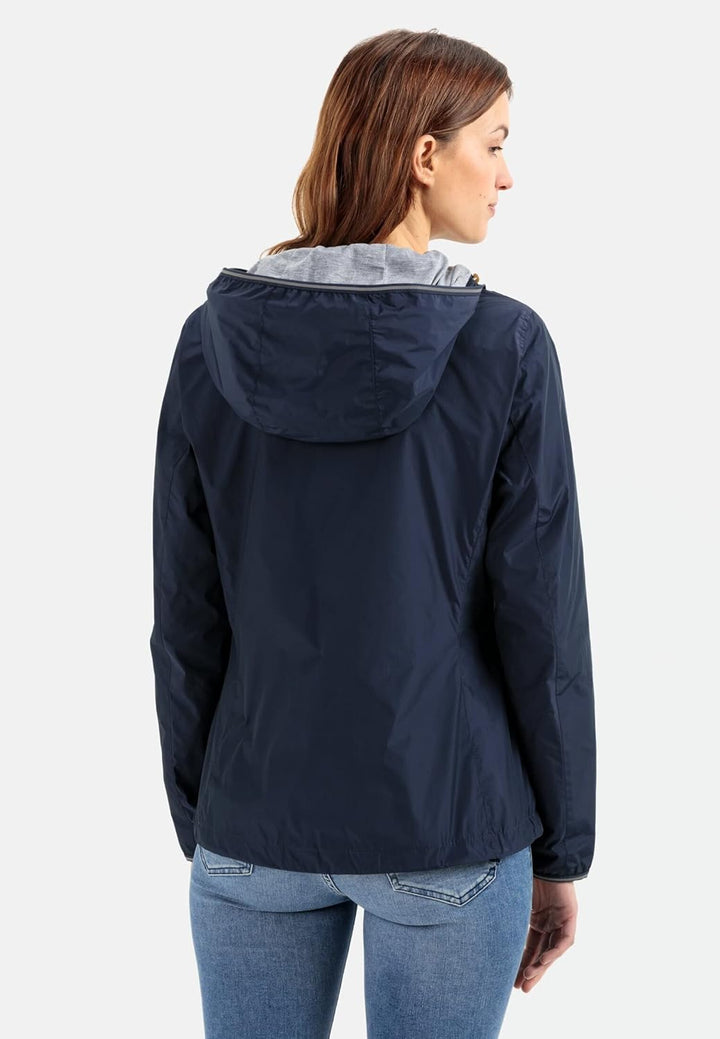 camel active Damen Leichter Windbreaker aus recyceltem Polyester 36 Dunkelblau, 36 Dunkelblau