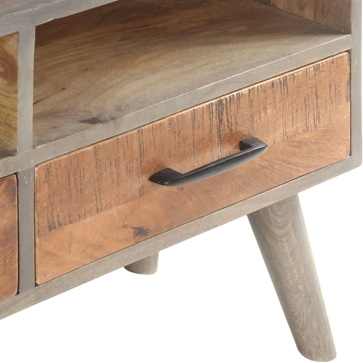 vidaXL Raues Mangoholz Massiv TV Schrank Lowboard TV Möbel Tisch Board Sideboard Fernsehtisch Fernse