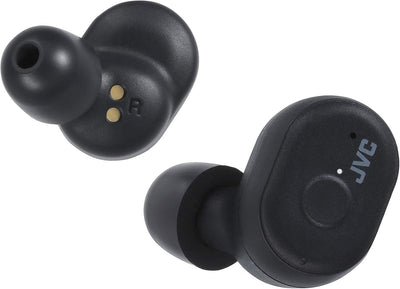 JVC HA-A10T-BU Truly Wireless In-Ear Bluetooth Kopfhörer mit Memory Foam Ohrstücken, Farbe Charcoal-