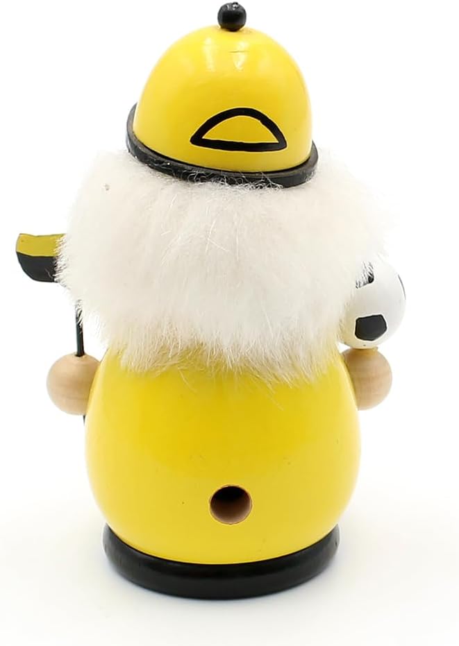 Räuchermann - Kugelfigur - Fussballer schwarz-gelb, Schwarz/Gelb