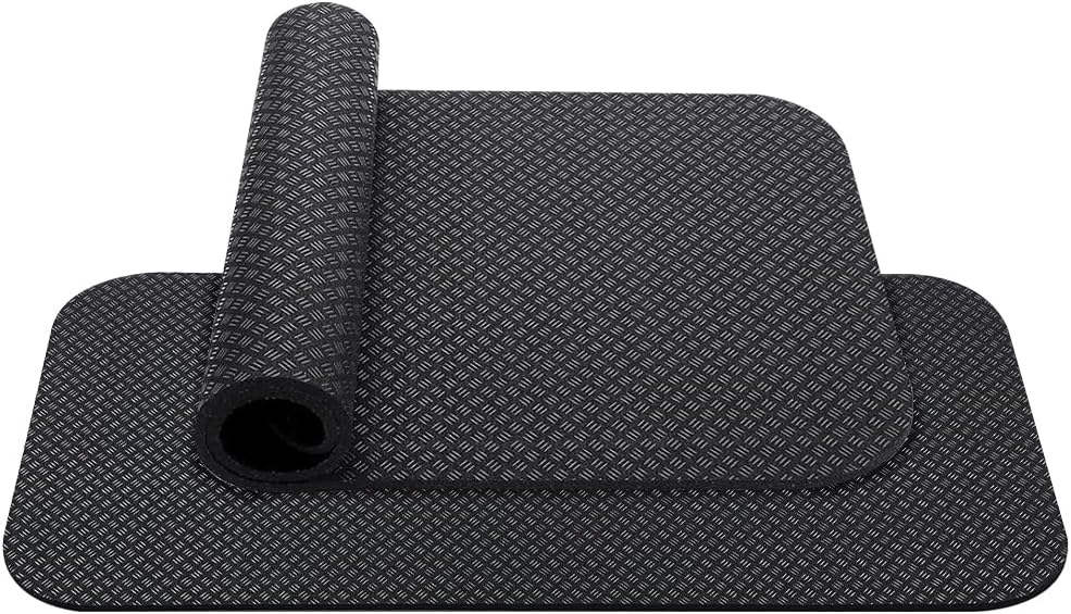 2 Stück Bodenschutzmatte Fitnessgerät, 63,5 x 30 cm Bodenschutzmatte Sport, 5 mm rutschfest Unterleg