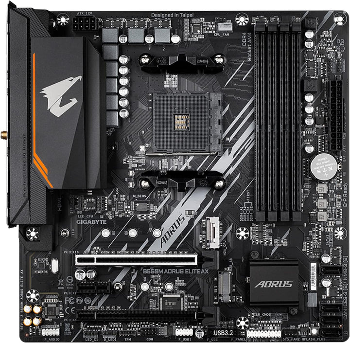 Gigabyte B550M AORUS Elite AX (AM4/AMD/B550/Micro ATX/Single M.2/SATA 6Gb/s/USB 3.2 Gen 1/Realtek Gb