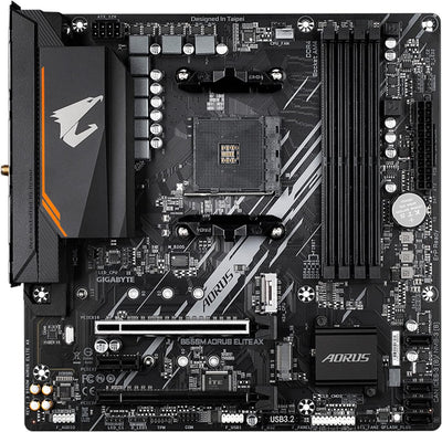 Gigabyte B550M AORUS Elite AX (AM4/AMD/B550/Micro ATX/Single M.2/SATA 6Gb/s/USB 3.2 Gen 1/Realtek Gb