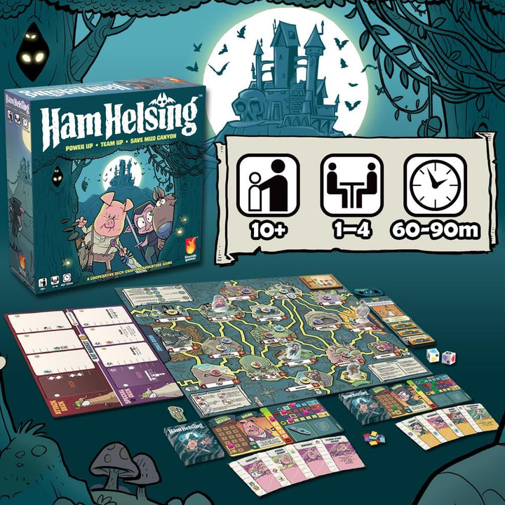 Fireside Games | Ham Helsing | Kooperatives Deck Crafting Abenteuer Mit Transparenten Upgrades Schur