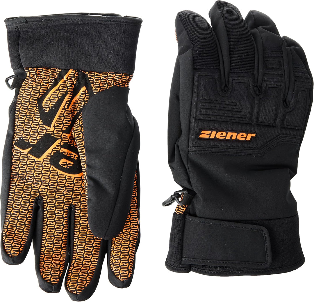 Ziener Garim As Ski-Handschuhe/Wintersport, Wasserdicht, Atmungsaktiv 34 Orange Spice, 34 Orange Spi