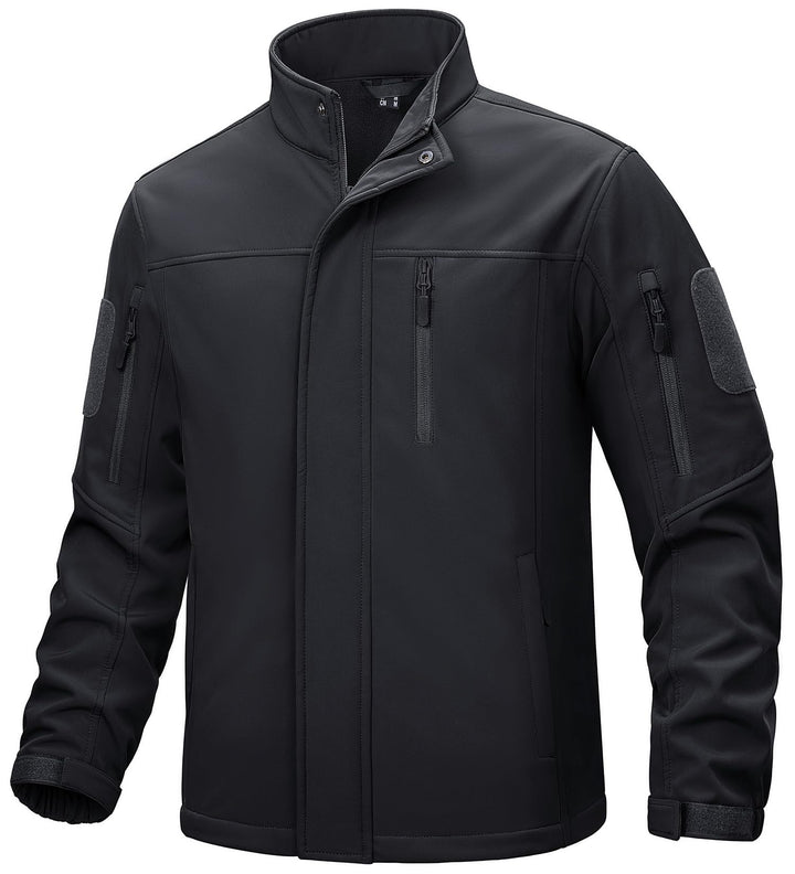 TACVASEN Herren Softshell Jacke Winddichte Warme Fleece Outdoorjacke Übergangsjacke mit Reissverschl