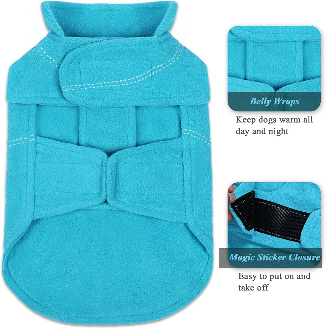 VIVAGLORY Hunde-Fleeceweste, Hundepullover für Kaltes Wetter Gross Dogs, Verstellbare Winterkleidung