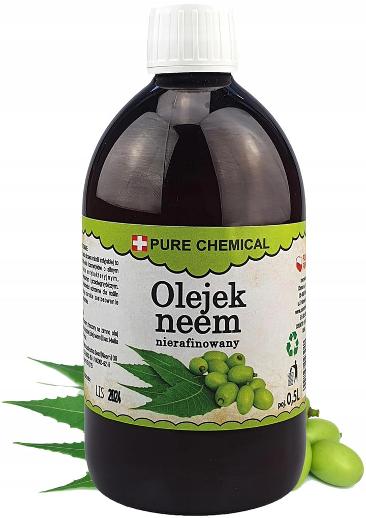 CHOSA Reines Neemöl Kaltgepresst Unraffiniert 500 ml - 100% Rein Neem Öl Haare und Körper für alle H