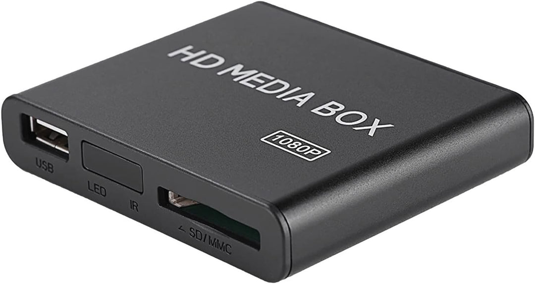 ciciglow Video Media Player, Full HD Box Media Player mit USB-Lesefunktion, Mobile Festplatte, SD-Ka