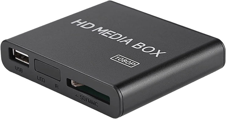 ciciglow Video Media Player, Full HD Box Media Player mit USB-Lesefunktion, Mobile Festplatte, SD-Ka