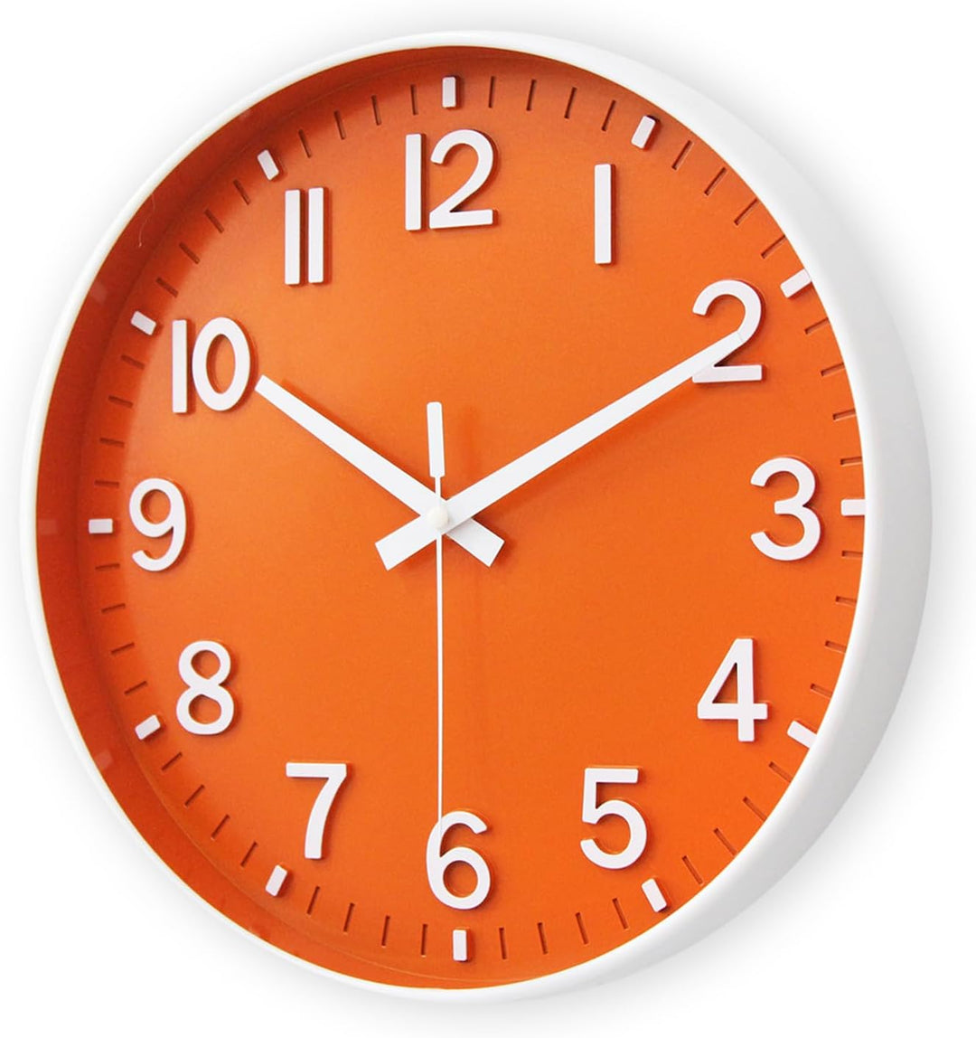 HZDHCLH 30cm Lautlos Wanduhr ohne Ticken Schleichende Sekunde mit Arabisch Ziffer für Büro, Klassenz