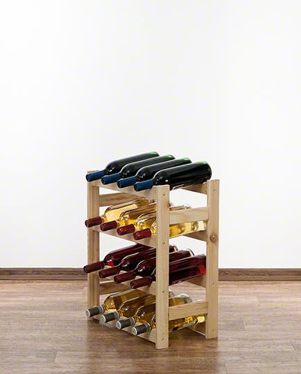 PROREGAL Weinregal PINOTWINE | HxBxT 54x43x25cm | 16 Flaschen | Massives Kiefernholz | Natur unbehan