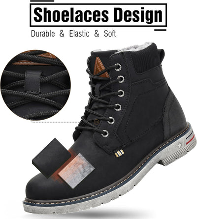 Mishansha Winterschuhe Herren Warme Gefütterte Winterstiefel Damen Wasserdicht Winter Boots 36 EU Sc