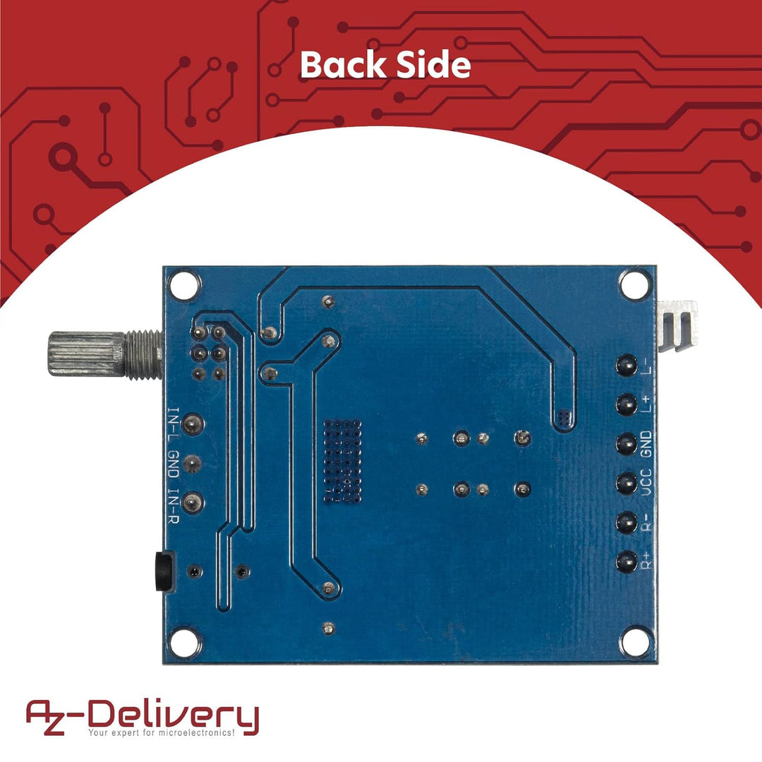 AZDelivery Digital Verstärker Platine Kompatibel mit TPA3116D2 mit zwei Kanal Stereo Verstärker, 2 x