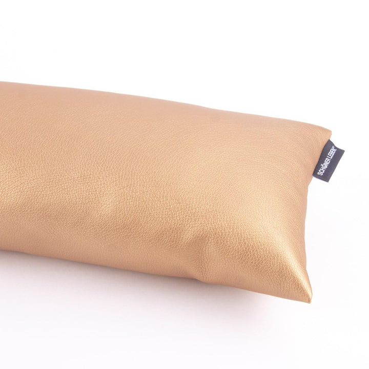 SCHÖNER LEBEN. Zugluftstopper Kunstleder Uni Messing div. Grössen, Auswahl:80cm Länge Metallicfarben