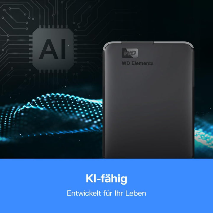 WD Elements Portable, externe Festplatte - 2 TB - USB 3.0 - WDBU6Y0020BBK-WESN 2TB Portable