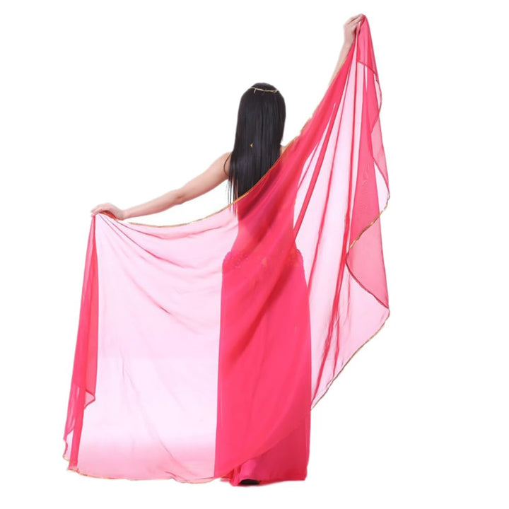 250cm x 120cm Halbkreisschal Halbrunder Chiffon Handschal Bauchtanzschal Damen Bauchtanz Accessoires