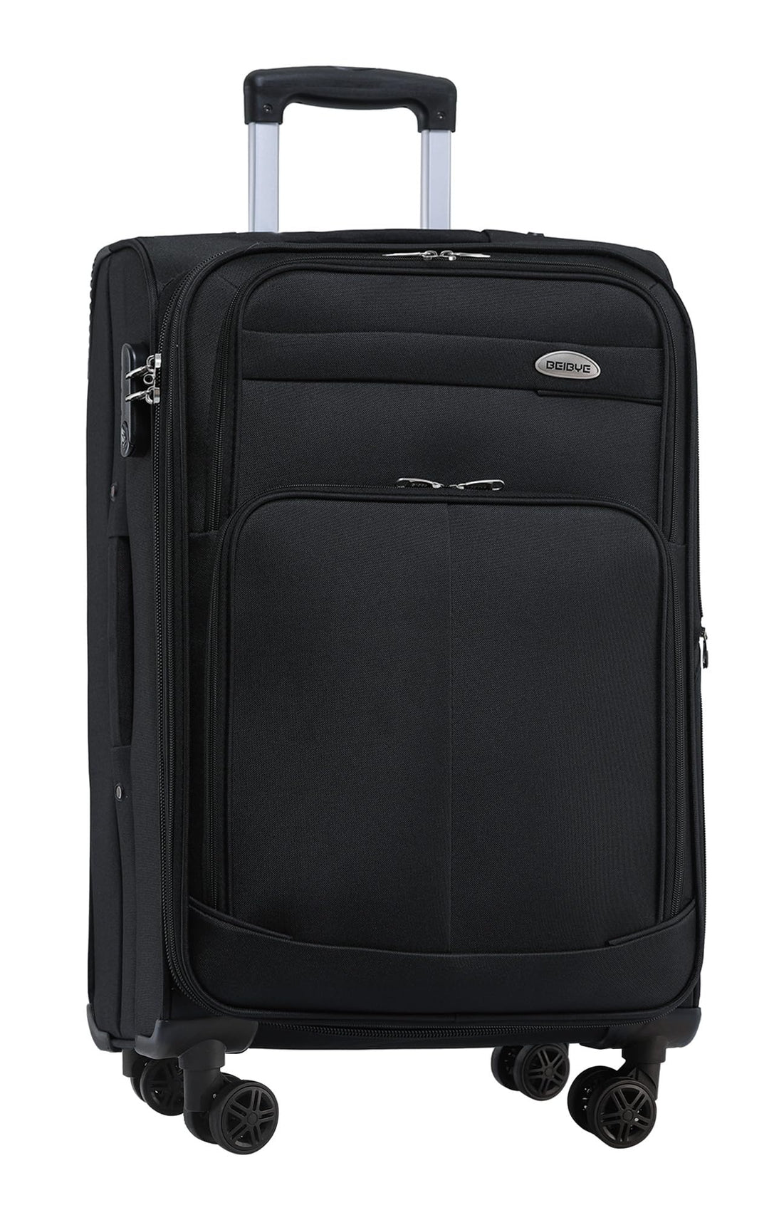 BEIBYE 4 Rollen Reisekoffer 3tlg.Stoffkoffer Handgepäck Kindergepäck Gepäck Koffer Trolley Set-XL-L-