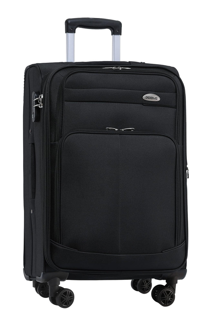 BEIBYE 4 Rollen Reisekoffer 3tlg.Stoffkoffer Handgepäck Kindergepäck Gepäck Koffer Trolley Set-XL-L-