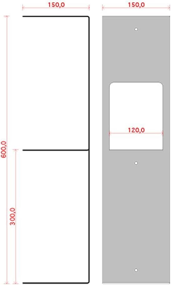 TEEbooks Bücherregal - Vertikales Bücherregal 60 cm - Satz von 2 2 Stück, 2 Stück