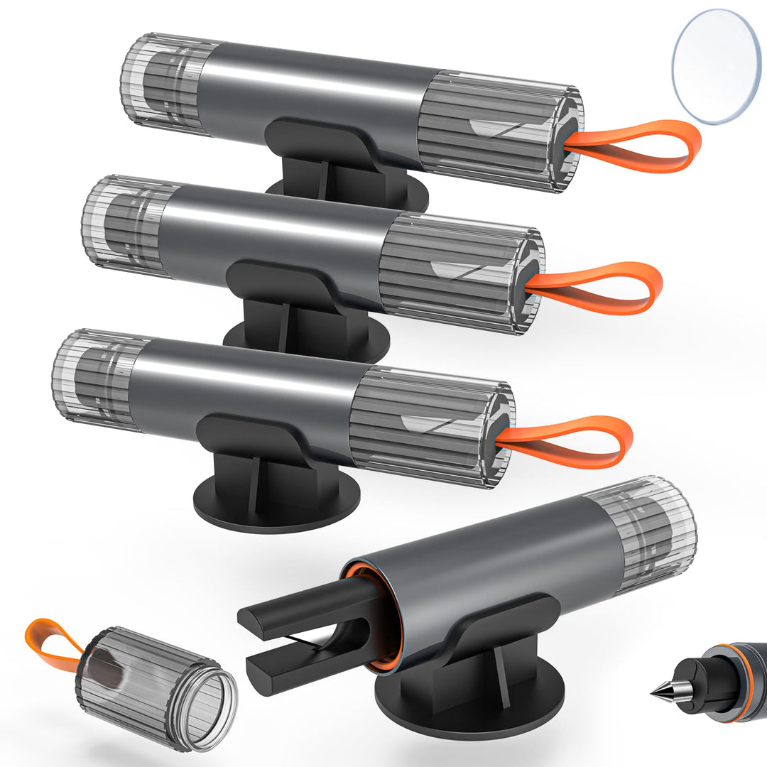 HOAMZ 2 in 1 Gurtschneider Notfallhammer, Notfallhammer Auto mit Gurtschneider，Nothammer mit Testgla