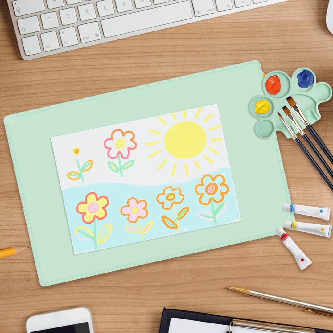 Silicone Malunterlage Für Kinder,Mit Verstellbarer Palettenunterlage | 60 x 40 cm Faltbare Kinder Ma