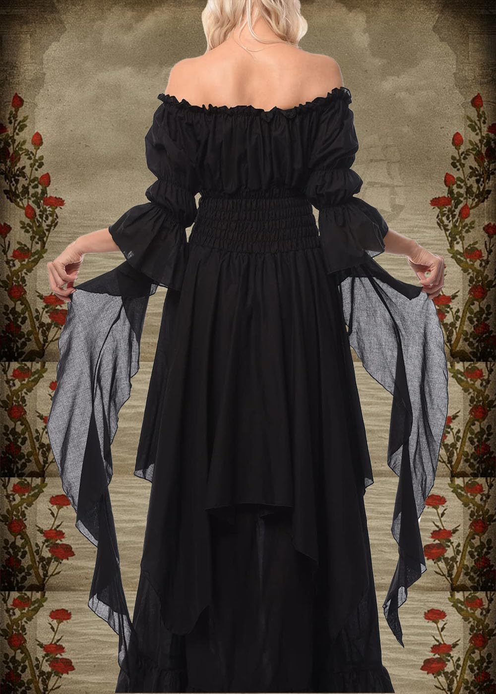 Halloween Kostüm Damen Renaissance Retro Gothic Viktorian Halloween Karneval Party Cocktailkleid Sch