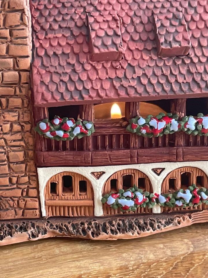 Midene Keramik Aroma Lichthaus, Handarbeit, Künstlerische Miniature, Historisches Altes Turm in Münc
