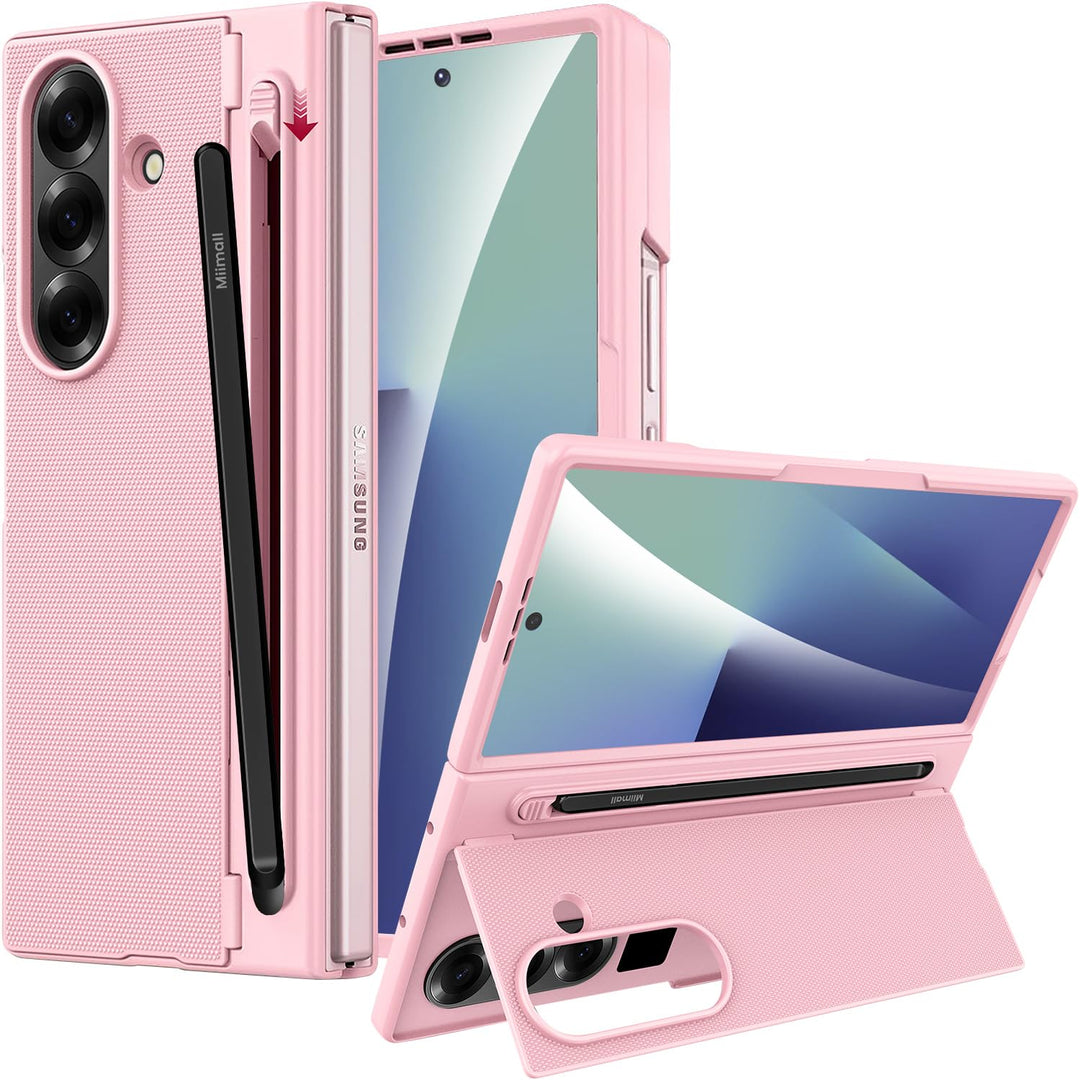 Miimall Kompatibel mit Samsung Galaxy Z Fold 7 Hülle mit S-Pen & Stifthalter, [HD Displayschutz] Ult