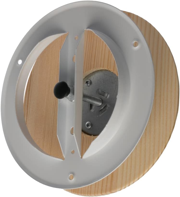 EUROPLAST Ø 100mm Holz Tellerventil Abluft- und Zuluft Deckenventil Ventil Lüftungsgitter Sauna, Ø 1