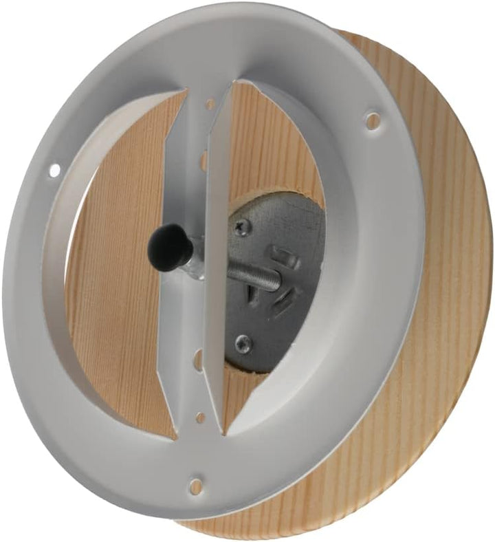 EUROPLAST Ø 100mm Holz Tellerventil Abluft- und Zuluft Deckenventil Ventil Lüftungsgitter Sauna, Ø 1