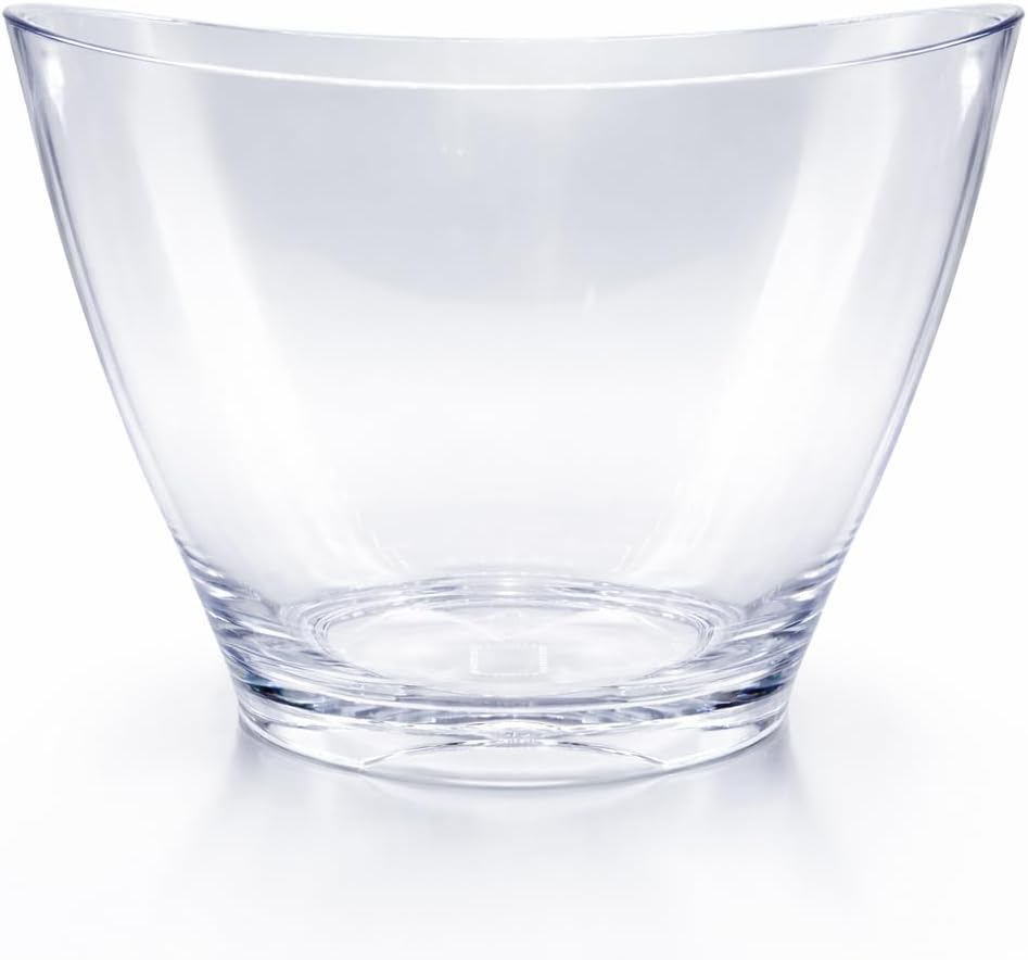 Transparenter Flaschenkühler/Getränkekühler 28,5 cm breit – Sektkühler/Eisbehälter 20 cm hoch