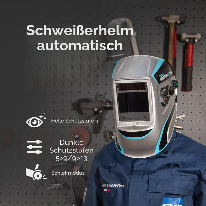 GYS Schweisshelm LCD ERGOTECH+ 5/9 - 9/13 SILVER TRUE COLOR
