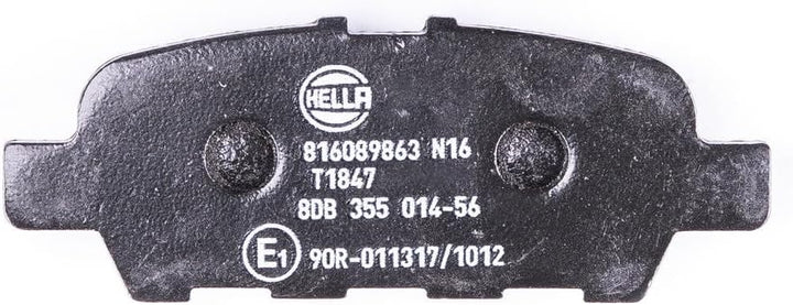 HELLA PAGID 8DB 355 014-561 Bremsbelagsatz - T1847 - Dicke/Stärke: 13.8mm - Bremssystem: Akebono - m