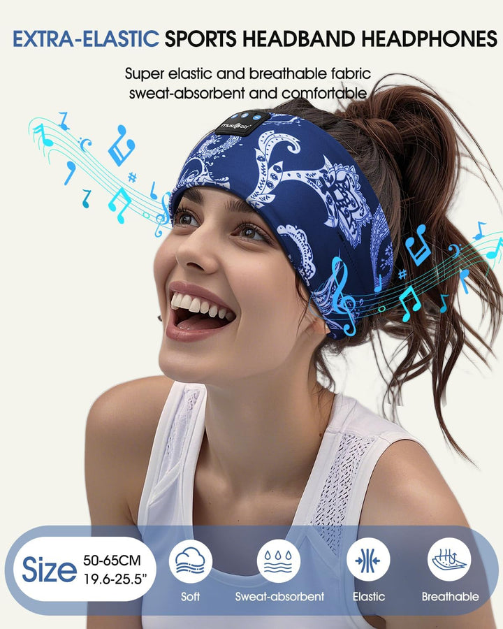 MUSICOZY Schlafkopfhörer Bluetooth 5.4, Bequem &amp; Ultraleicht Stirnband kopfhörer zum Schlafen mit Hi