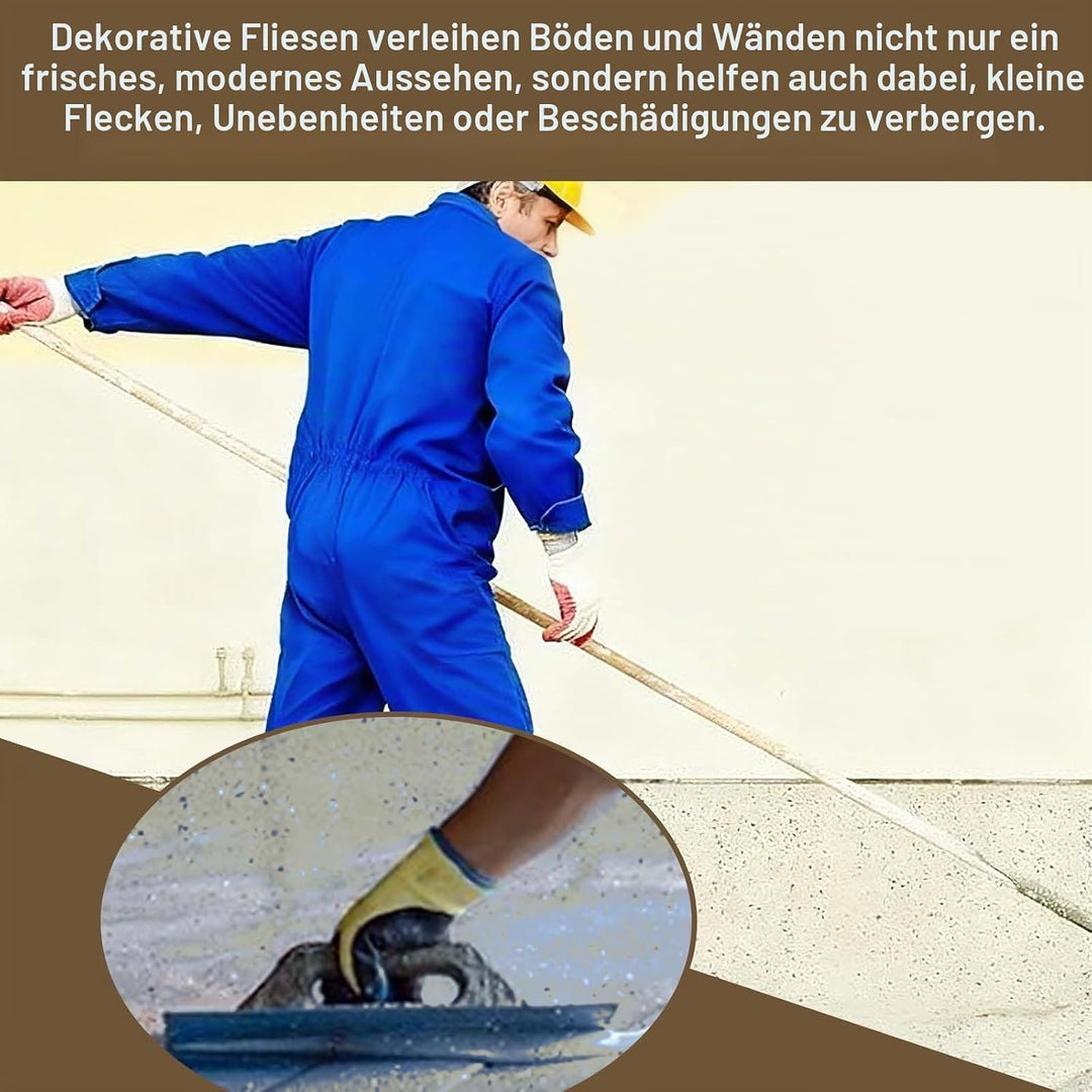 1000g Epoxid Farbchips für Garagenbodenbeschichtung, Dekorflocken Schwarz Weiss Grau, Betonbodenbesc