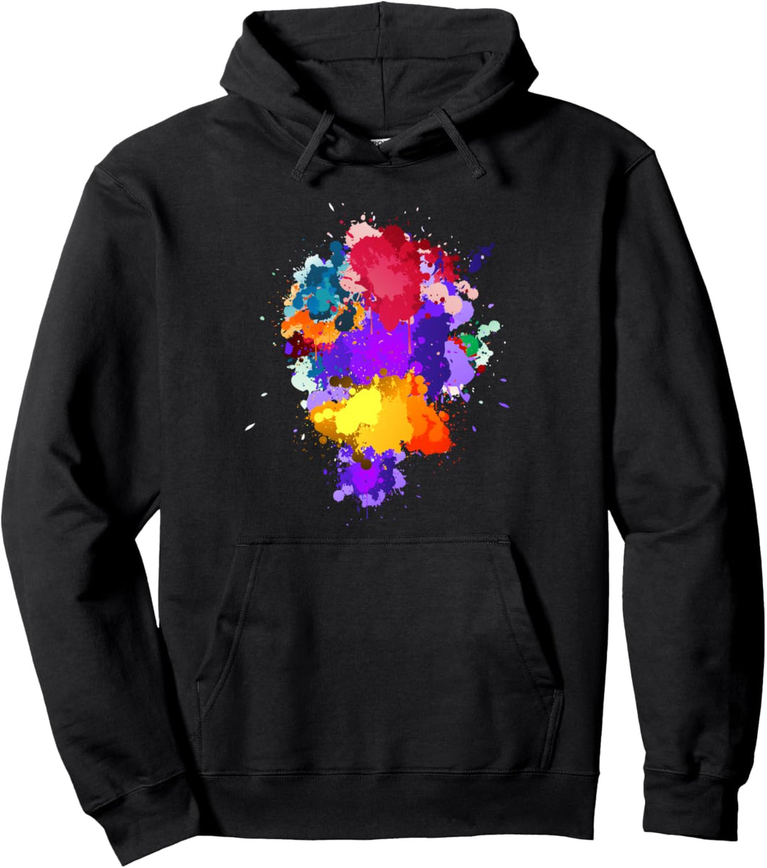 Colorful SplashFun Artist Watercolor Fun Geschenk Pullover Hoodie