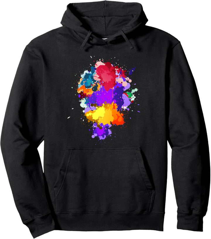 Colorful SplashFun Artist Watercolor Fun Geschenk Pullover Hoodie
